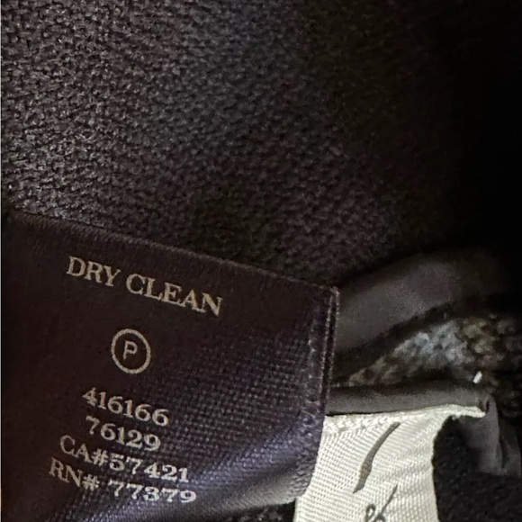 Ann Taylor Womens Wool Cardigan Duster M Gray Checkered Open Front Quiet Luxury - Picture 9 of 9